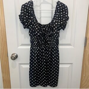 Lulu's Black and White Polka Dot Mini Dress